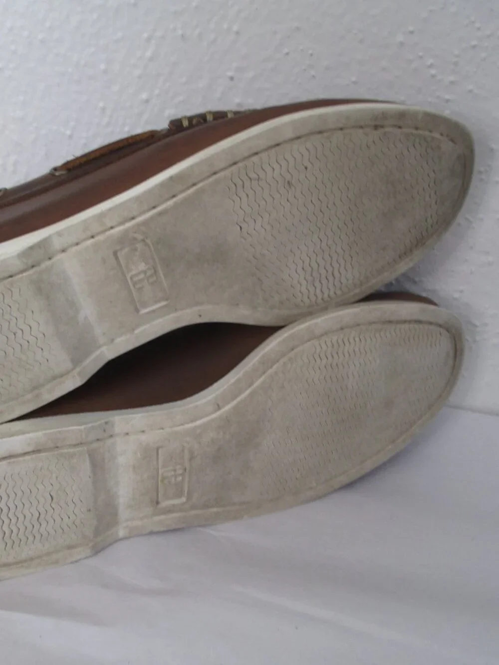 Allen Edmonds Kirkwood Boat Shoes Penny Loafers Brown Leather Slip On Size 9D - Picture 6 of 8
